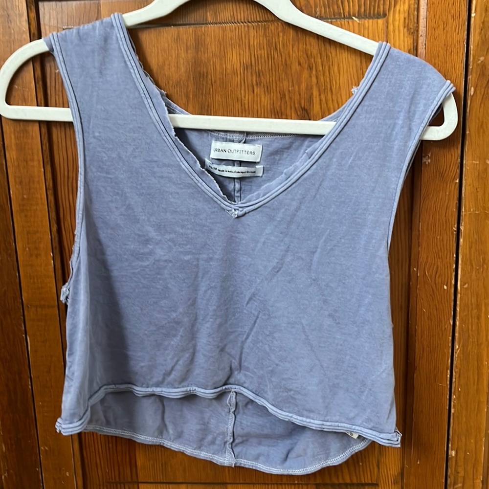 Urban Outfitters Light Blue Cropped Tank Top